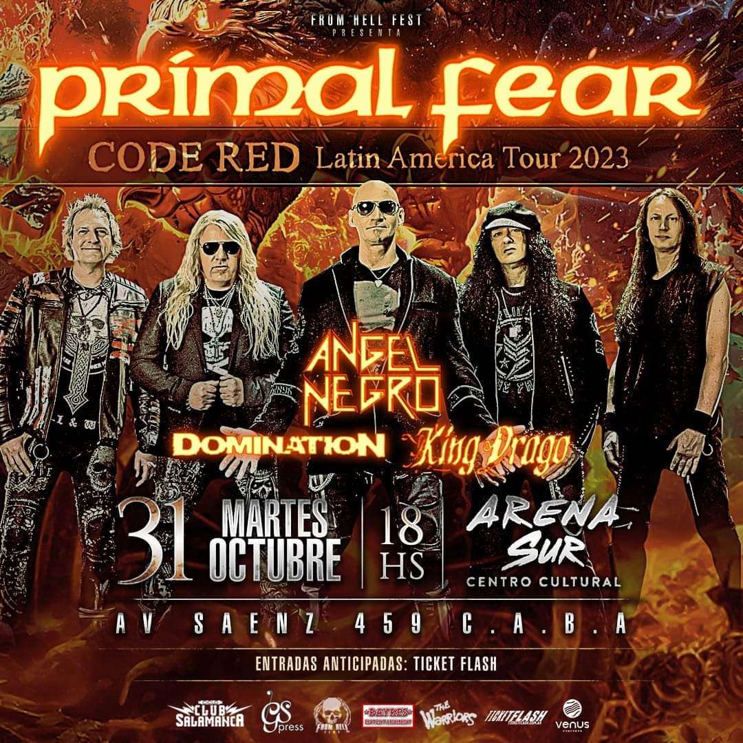 PRIMAL FEAR + ANGEL NEGRO + DOMINATION + KING DRAGO thumb image